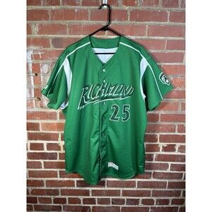 Wilson Richmond Flying Squirrels 25 Green Clover Jersey Rare Adult Size 50